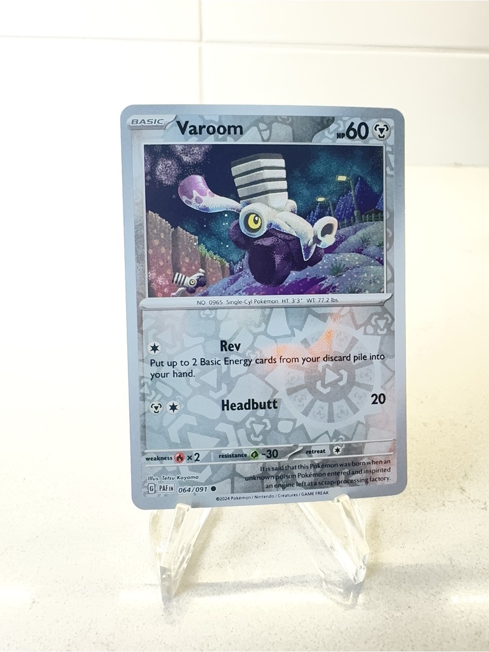 Pokemon TCG Card -  Varoom [Reverse Holo] #64 Pokemon Paldean Fates